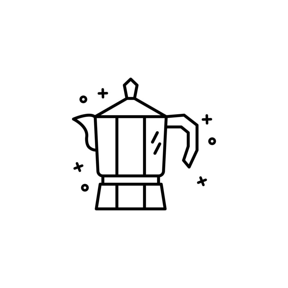 Coffee pot, machine, drink vector icon