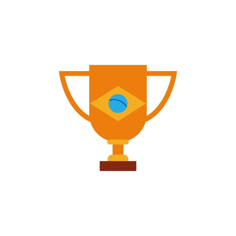 trophy color from Brazilian carnival set vector icon