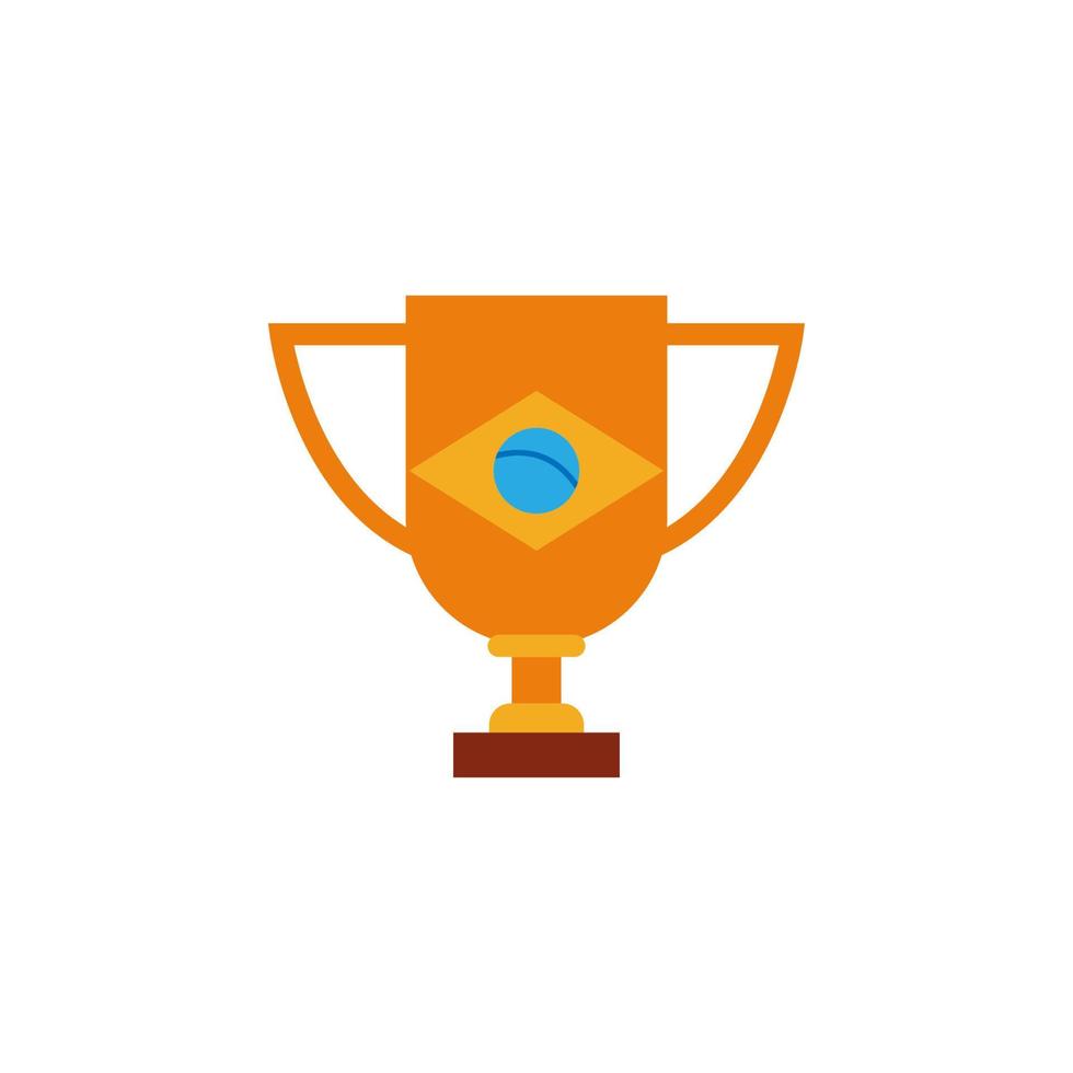 trophy color from Brazilian carnival set vector icon