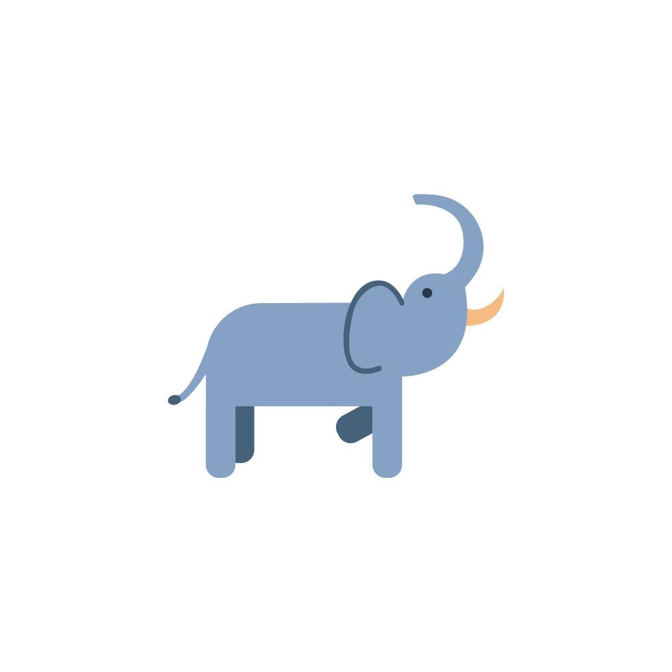 elefante, mamífero, zoo vector icono