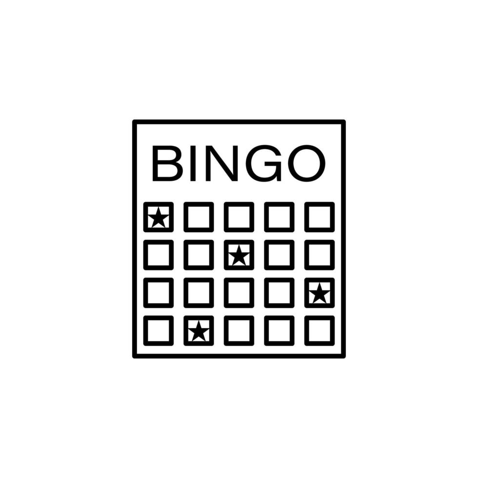 bingo, casino vector icono