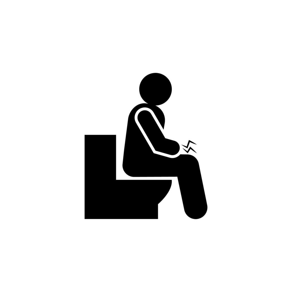 Bowel, indigestion symptoms, pain vector icon