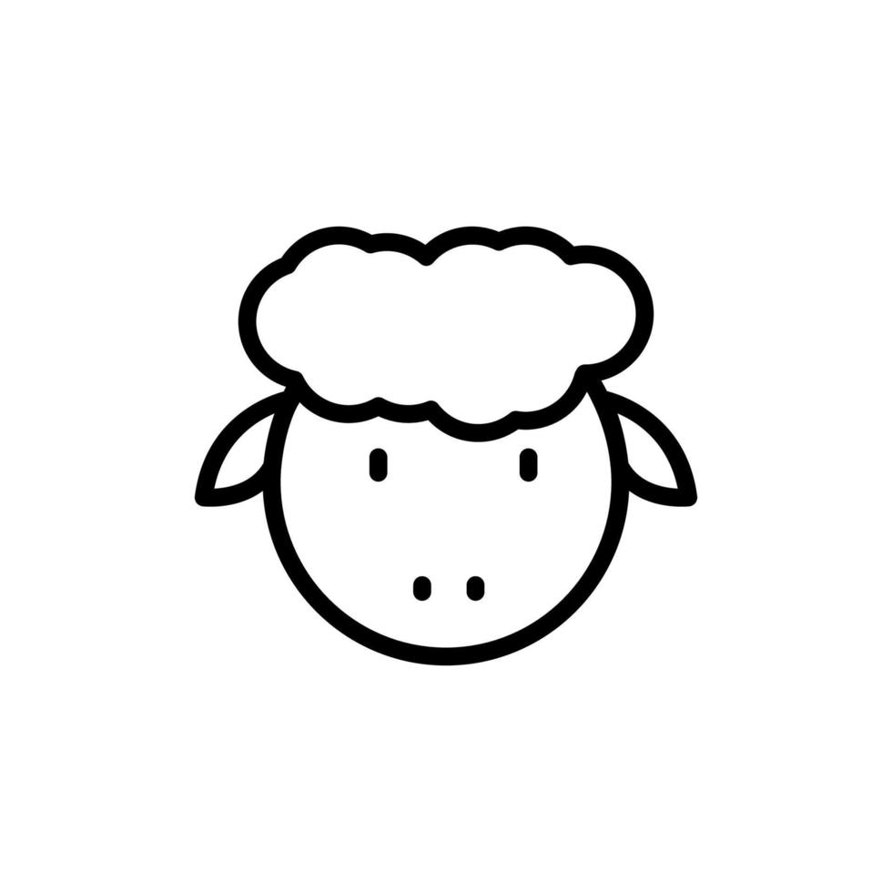 Sheep animal vector icon