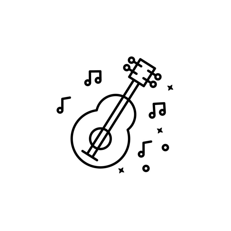 Ukelele music instrument vector icon