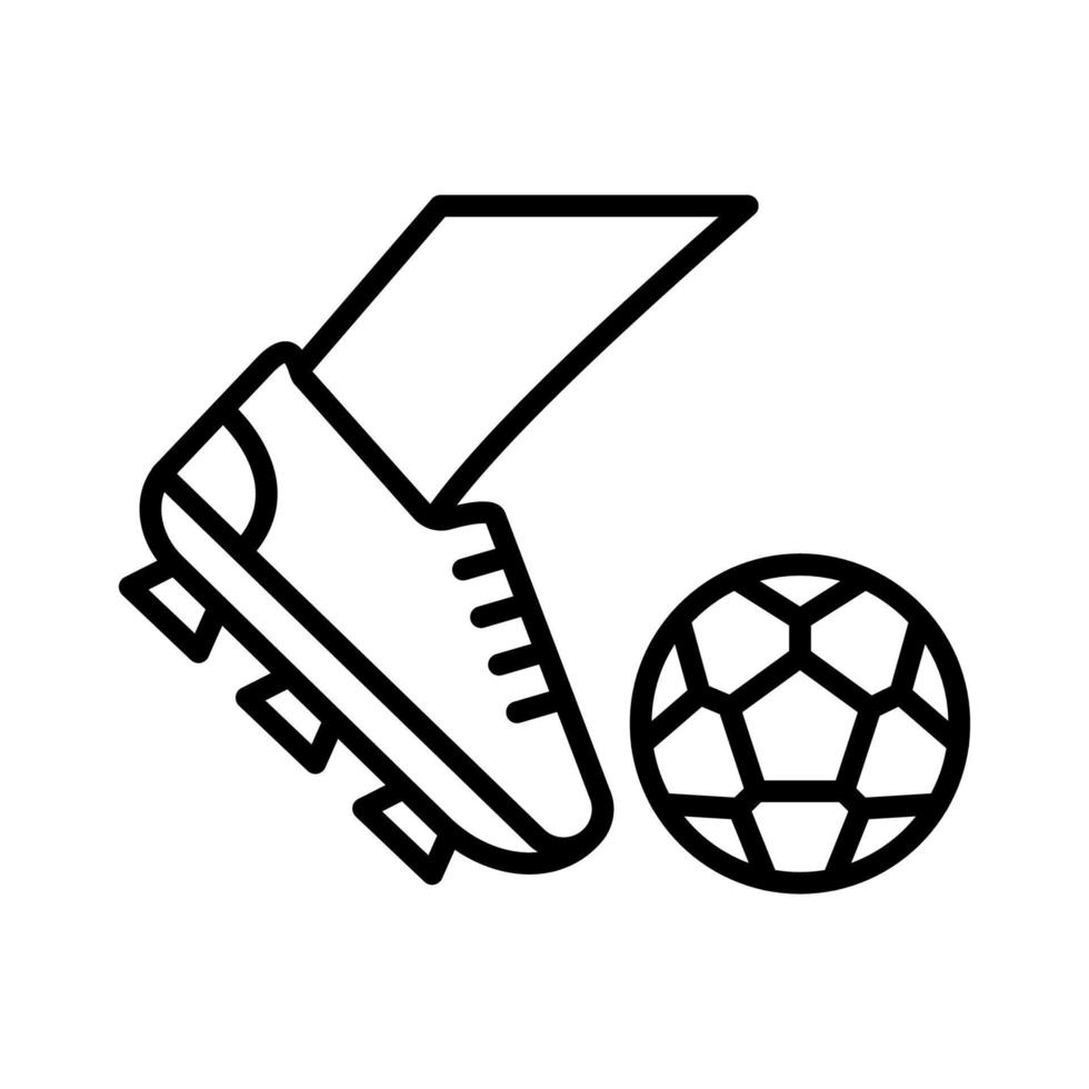 Foot, ball, football vector icon