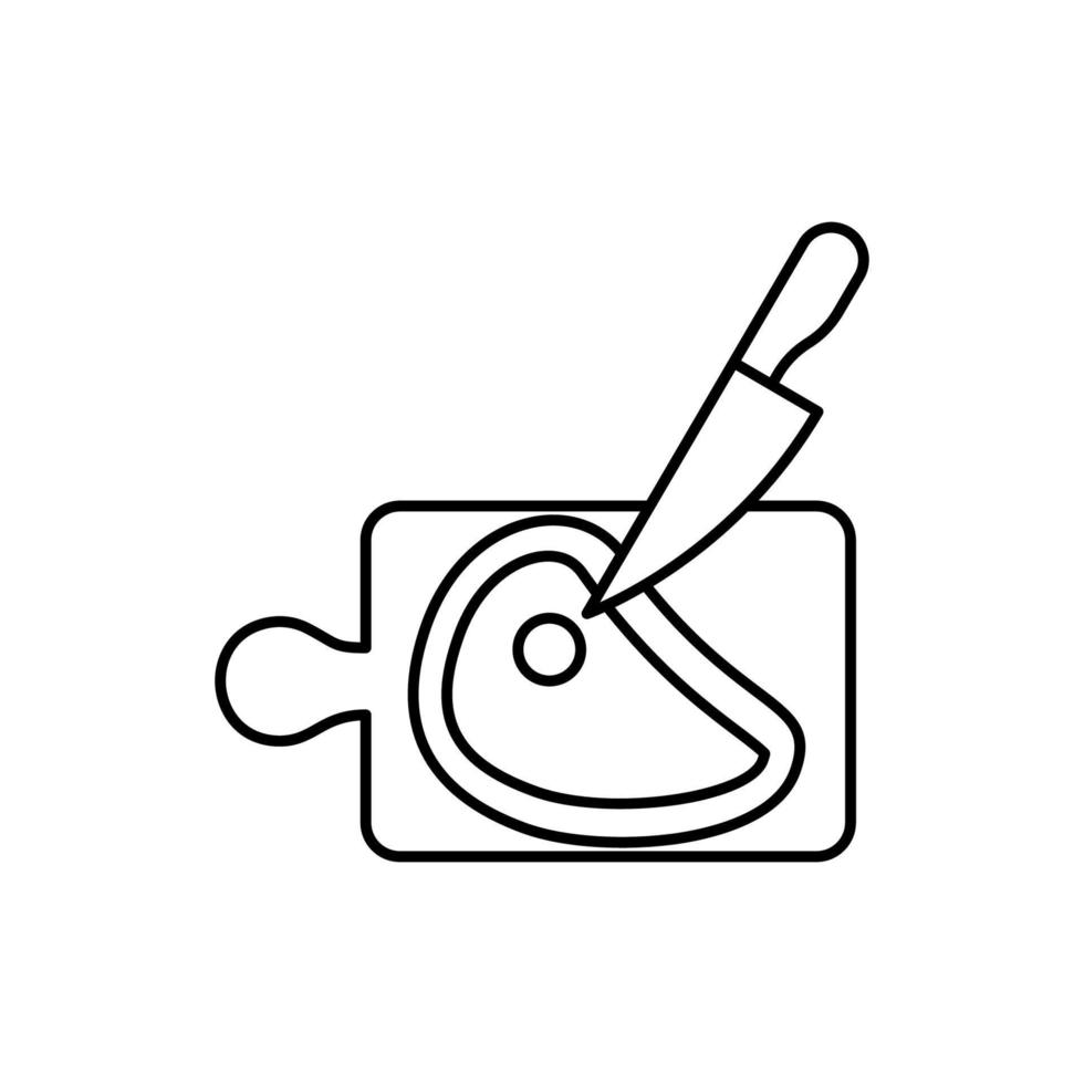 Cutting board, meat vector icon