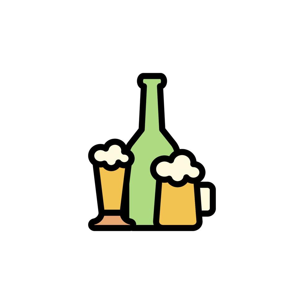 Beer bottle, beer steins vector icon 22570756 Vector Art at Vecteezy