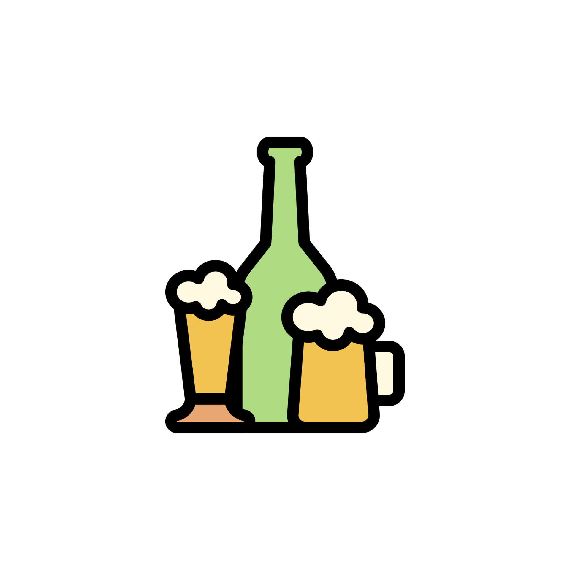 Beer bottle, beer steins vector icon 22570756 Vector Art at Vecteezy