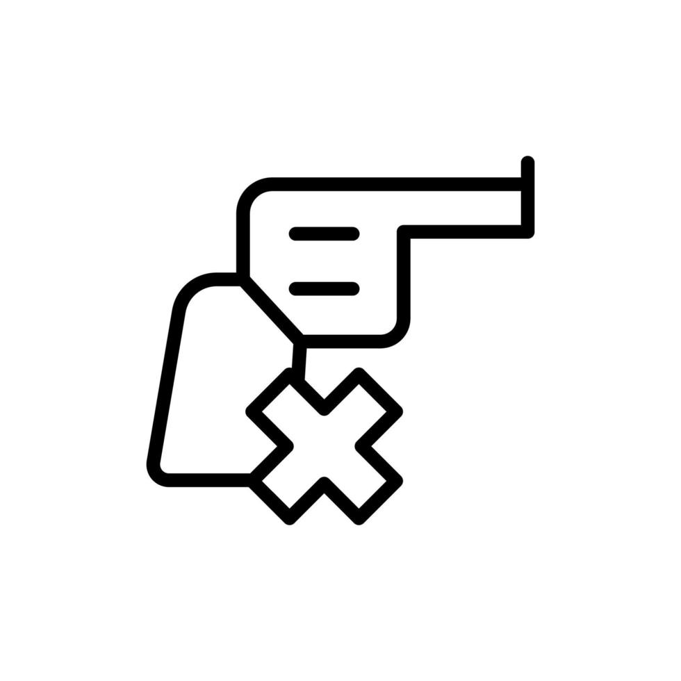 Revolver, prohibit vector icon