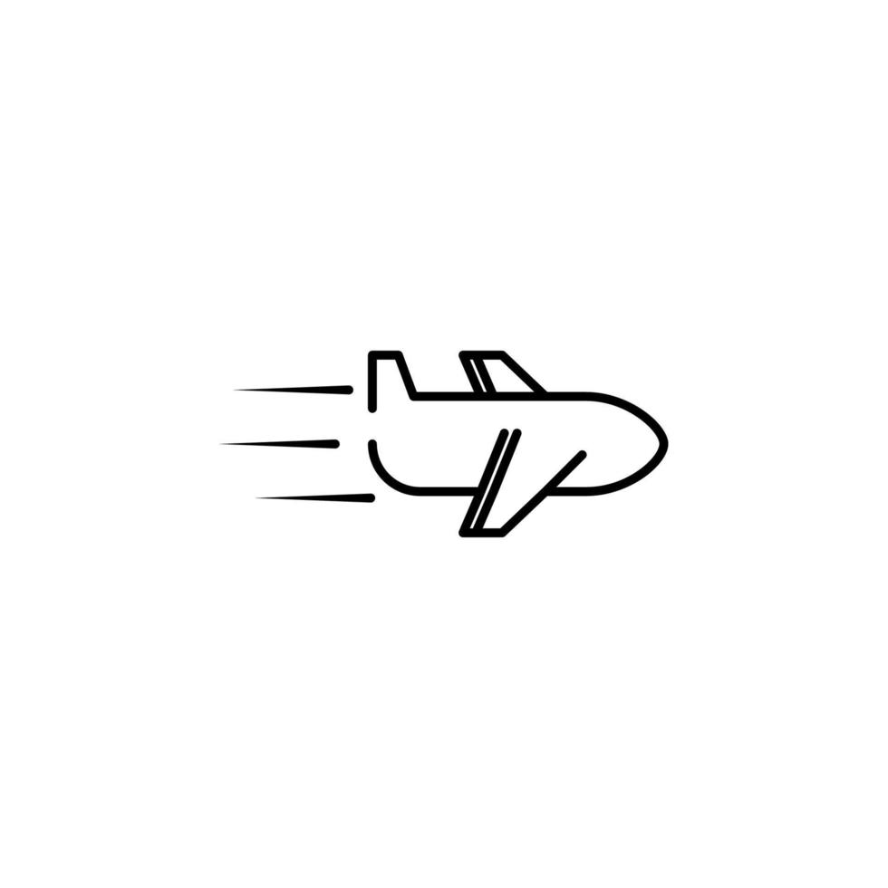 speed airplane vector icon