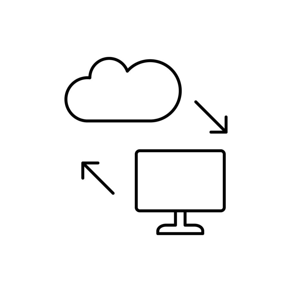 Responsive, cloud, SEO vector icon