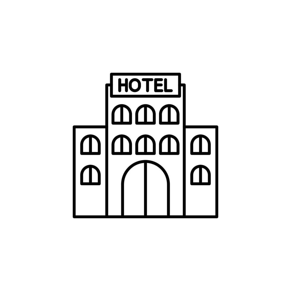 Hotel, building vector icon