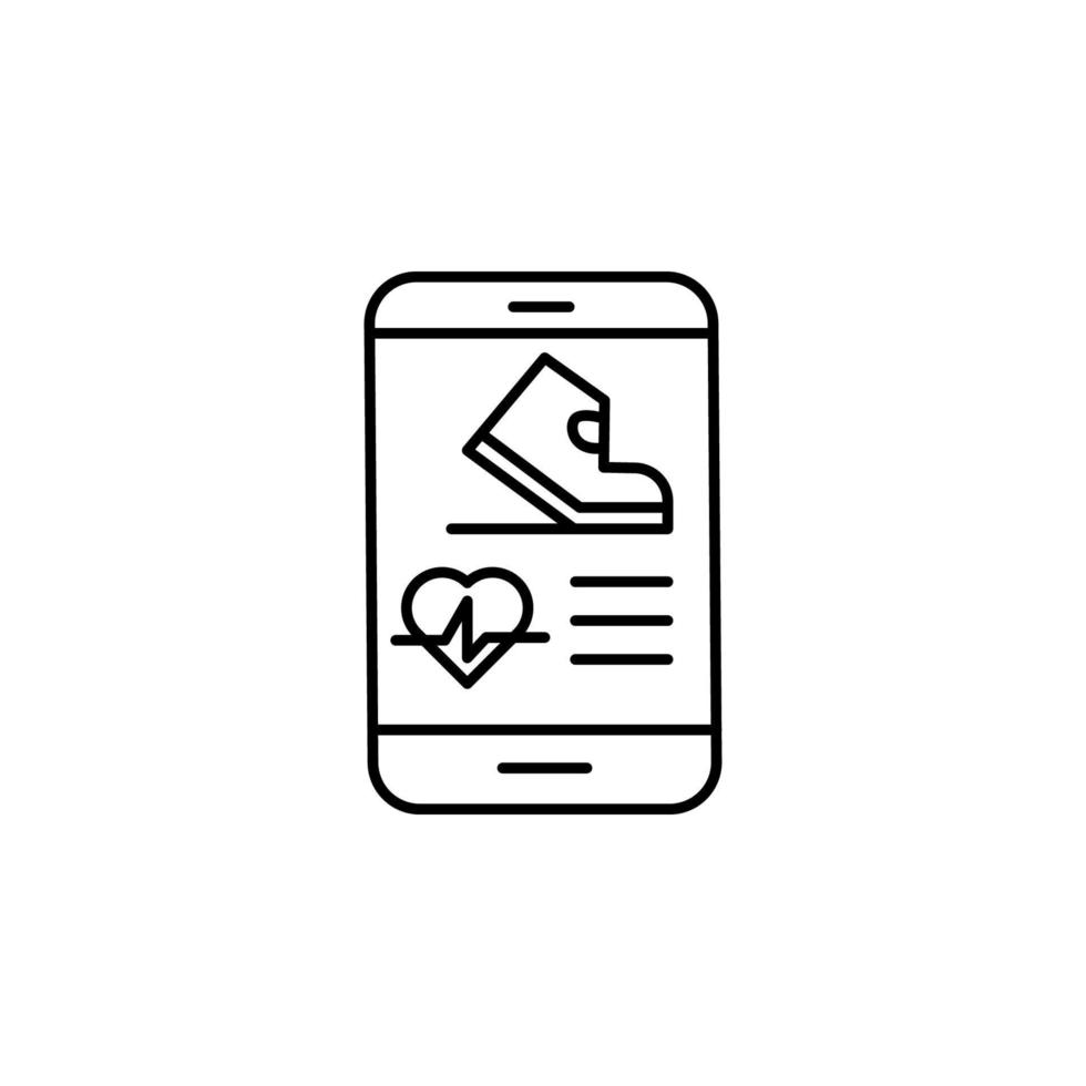Gadget, fitness app vector icon