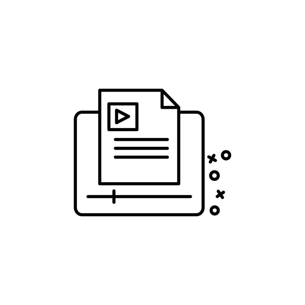 Web page video document vector icon