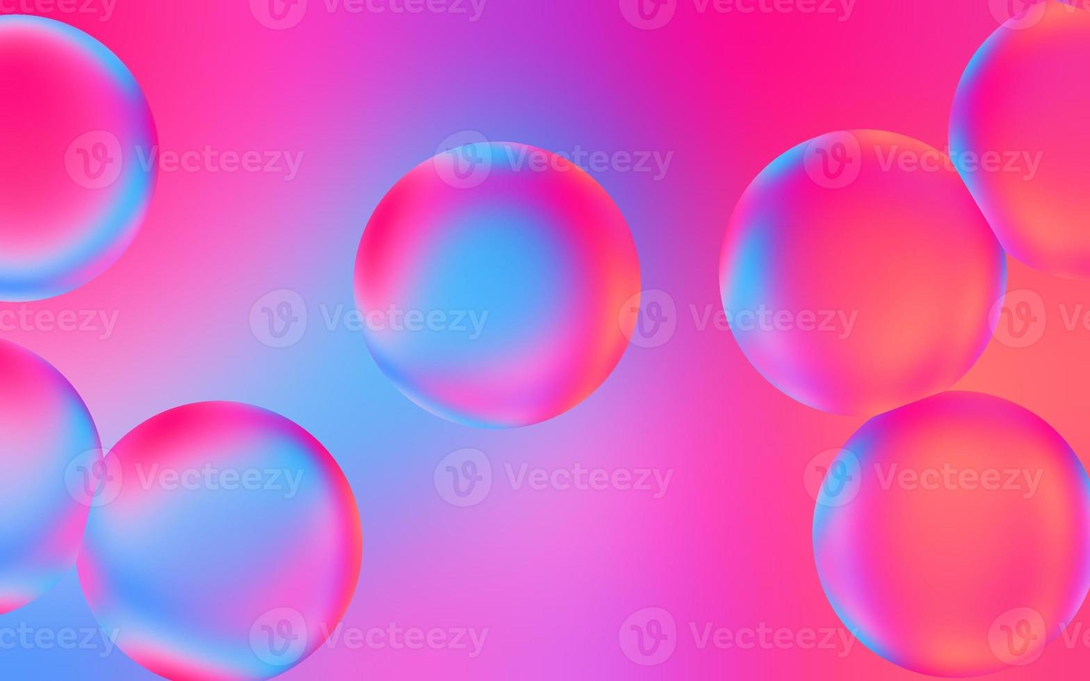 Artistic water bubble background. Transparent bubble drops on colorful gradient background. Colorful water bubbles. Suitable for poster, cover, backdrop, presentation, etc. photo