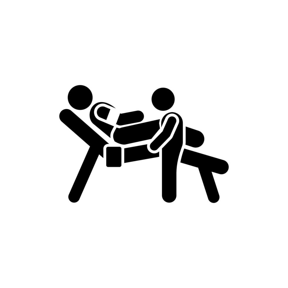 Man hospital dead sorrow vector icon