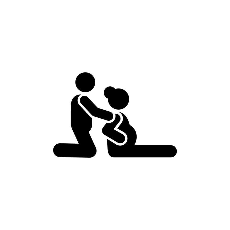 Father, help, mother, pregnant vector icon