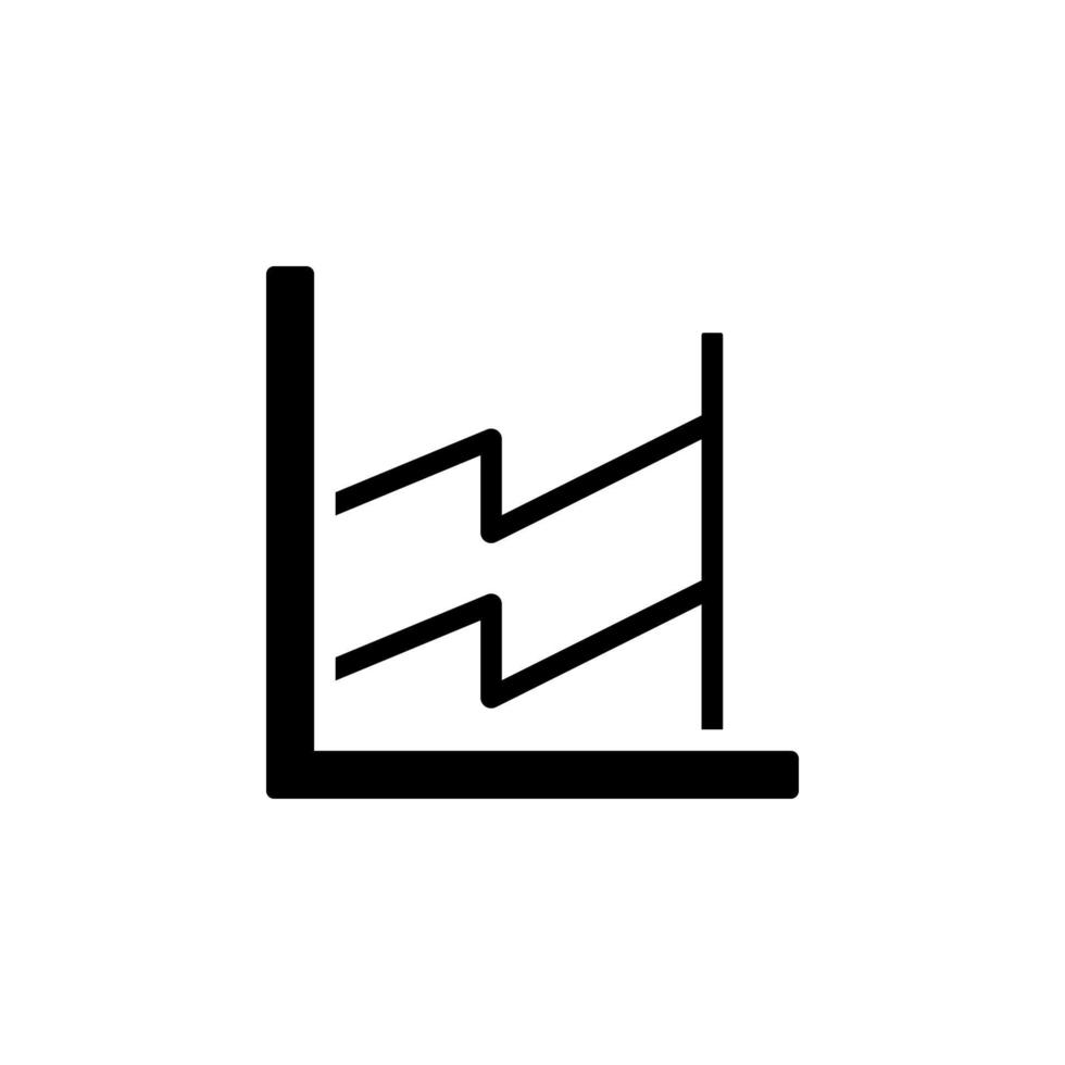 Chart graph diagram line vector icon