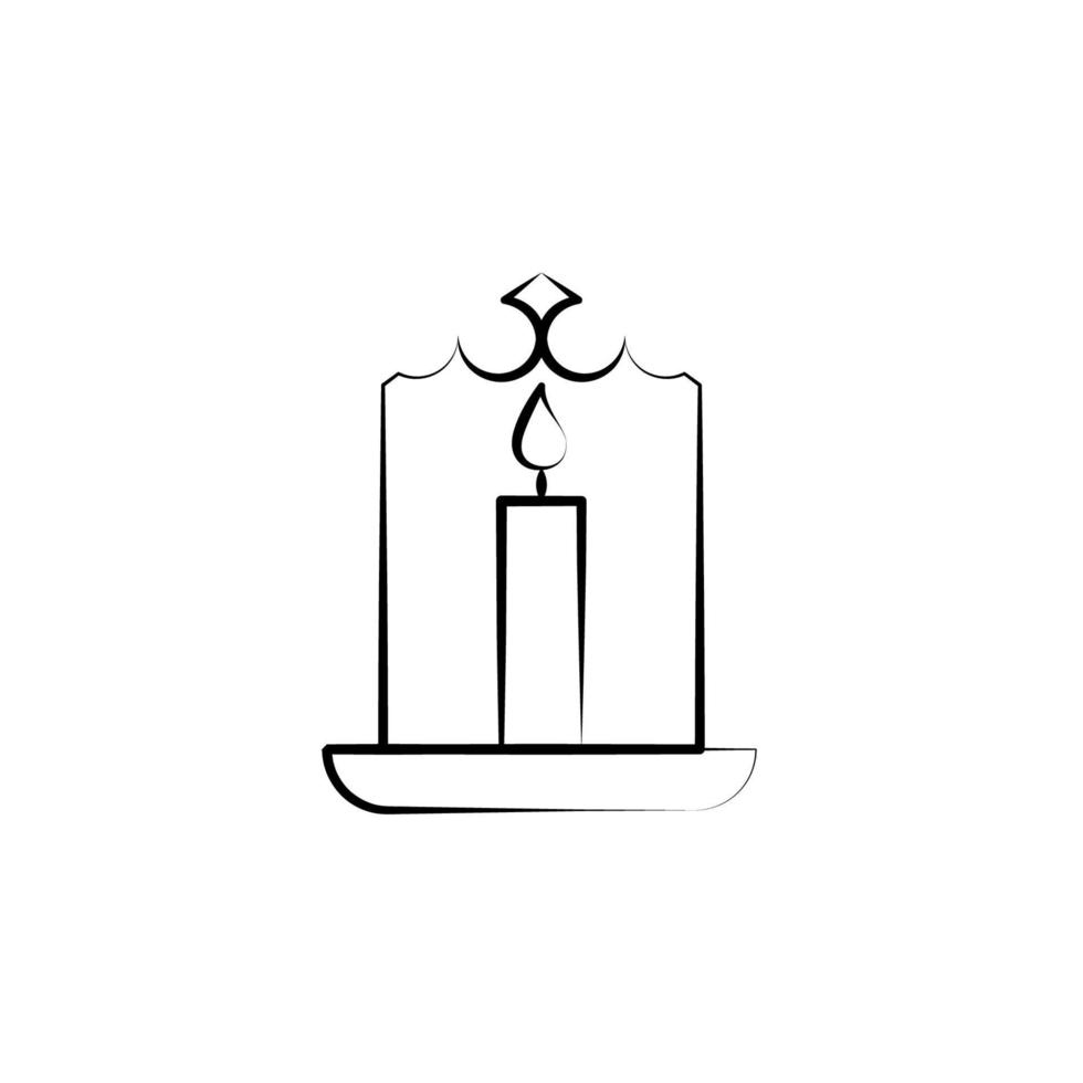 Candle for alternative medicine vector icon