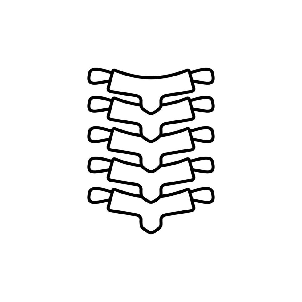 anatomía columna vertebral espina vector icono
