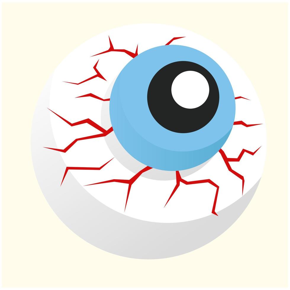 Halloween set of human eyeballs in vintage style. Single eyeballs and eye on stick like lollypop. Illustration for Halloween, Day of the Dead, Dia de los muertos. vector