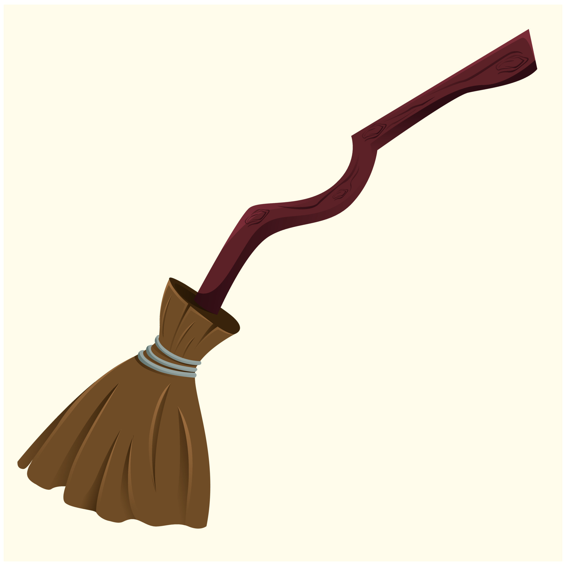 Collection of brooms. Concept cartoon broom in different. Halloween