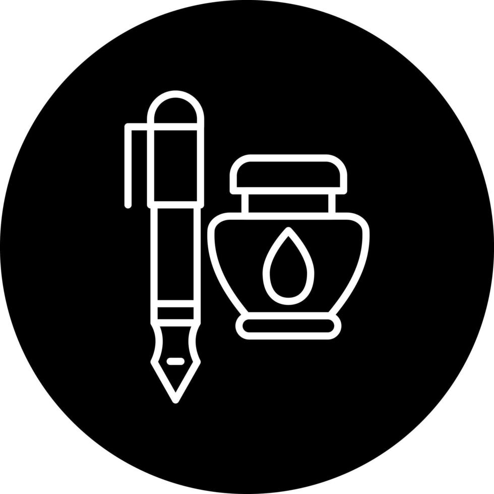 Pen And Ink Vector Icon Style