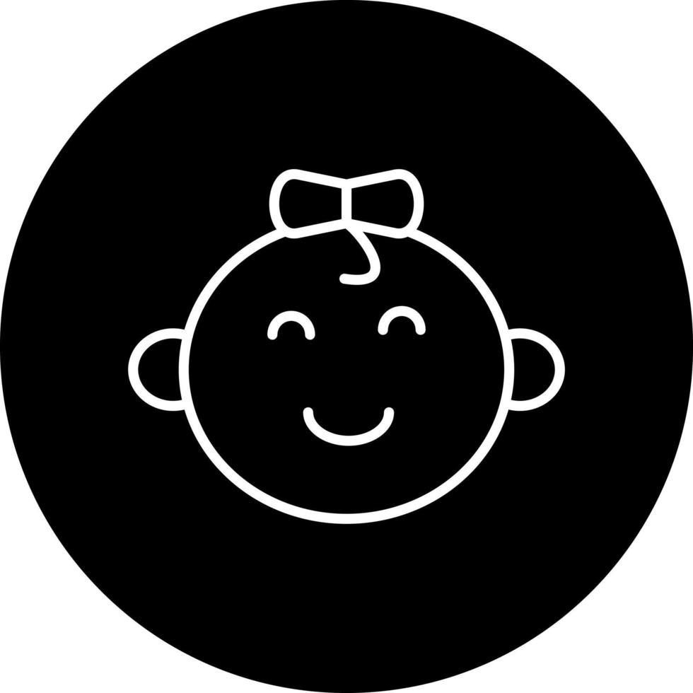 Baby Girl Vector Icon Style
