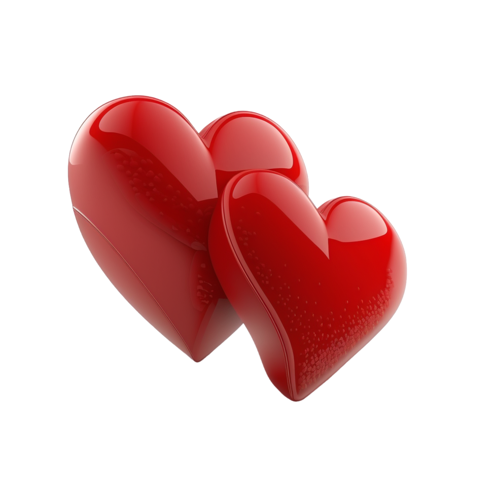 Valentines Day 3d Stereo Love Red Hearts 22571660 PNG