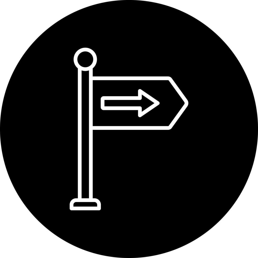 Direction Sign Vector Icon Style
