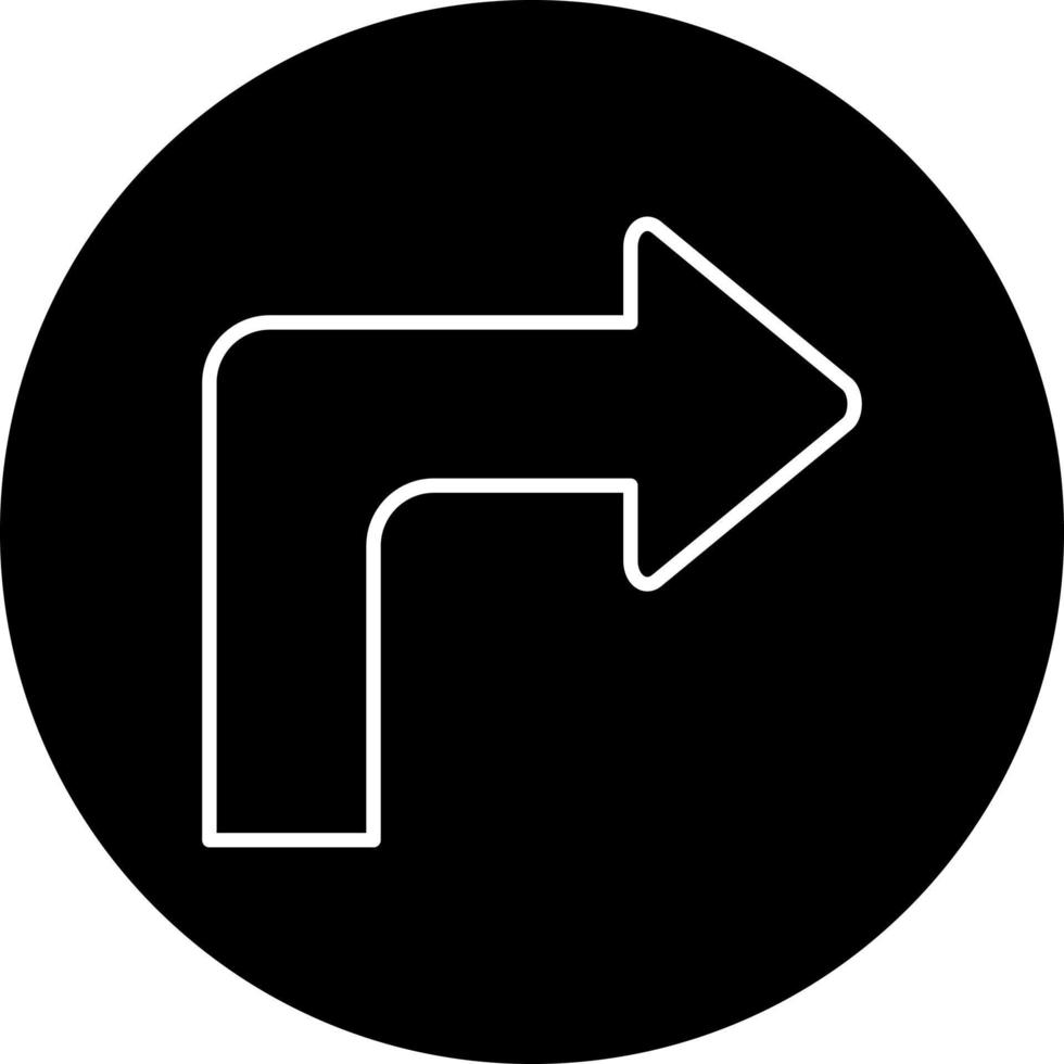 Turn Right Vector Icon Style
