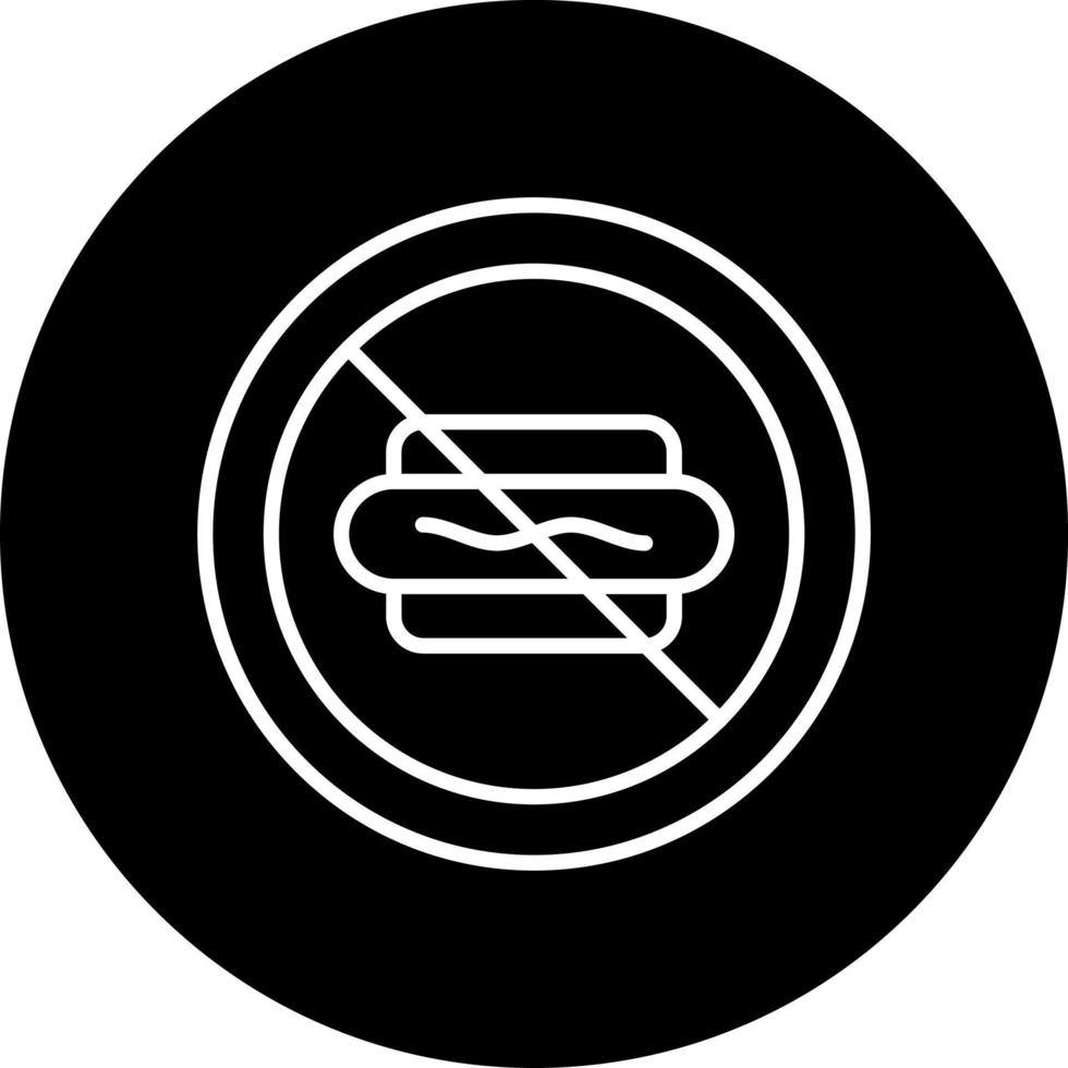 No Fast Food Vector Icon Style