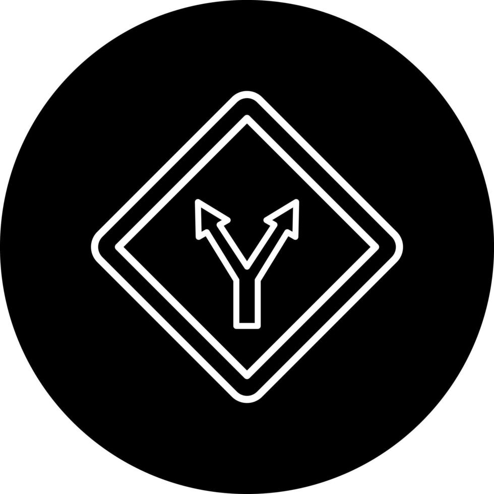 Y Intersection Vector Icon Style