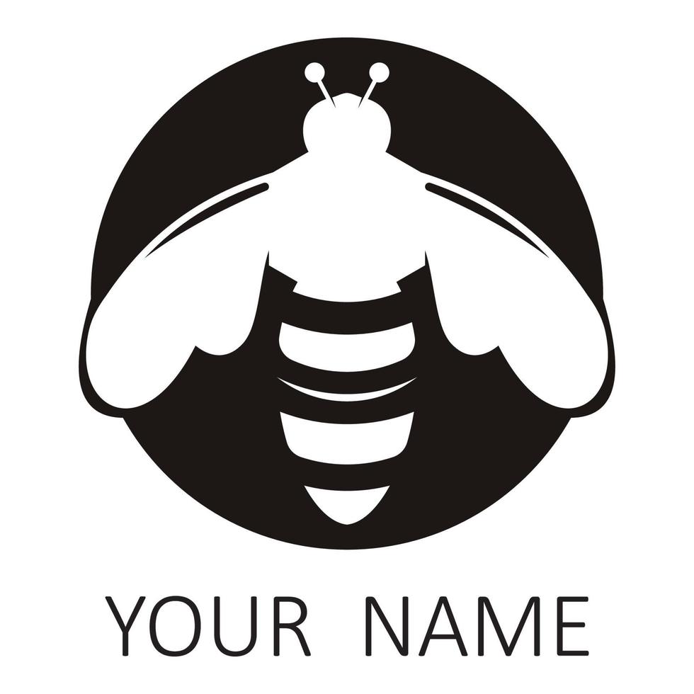bee logo illustrations design icon vector