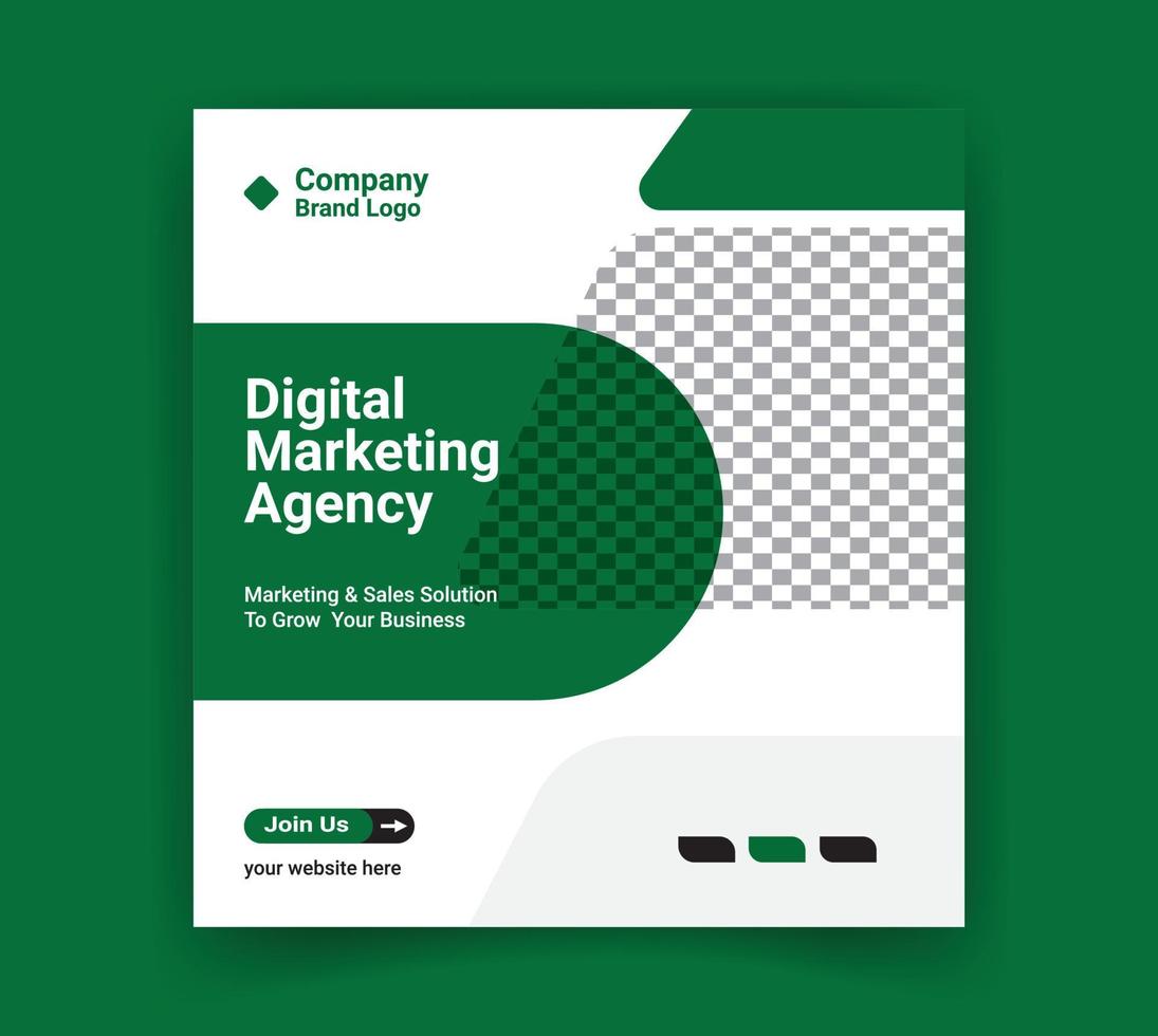 Digital marketing agency and  social media post and instagram post template Free Vector