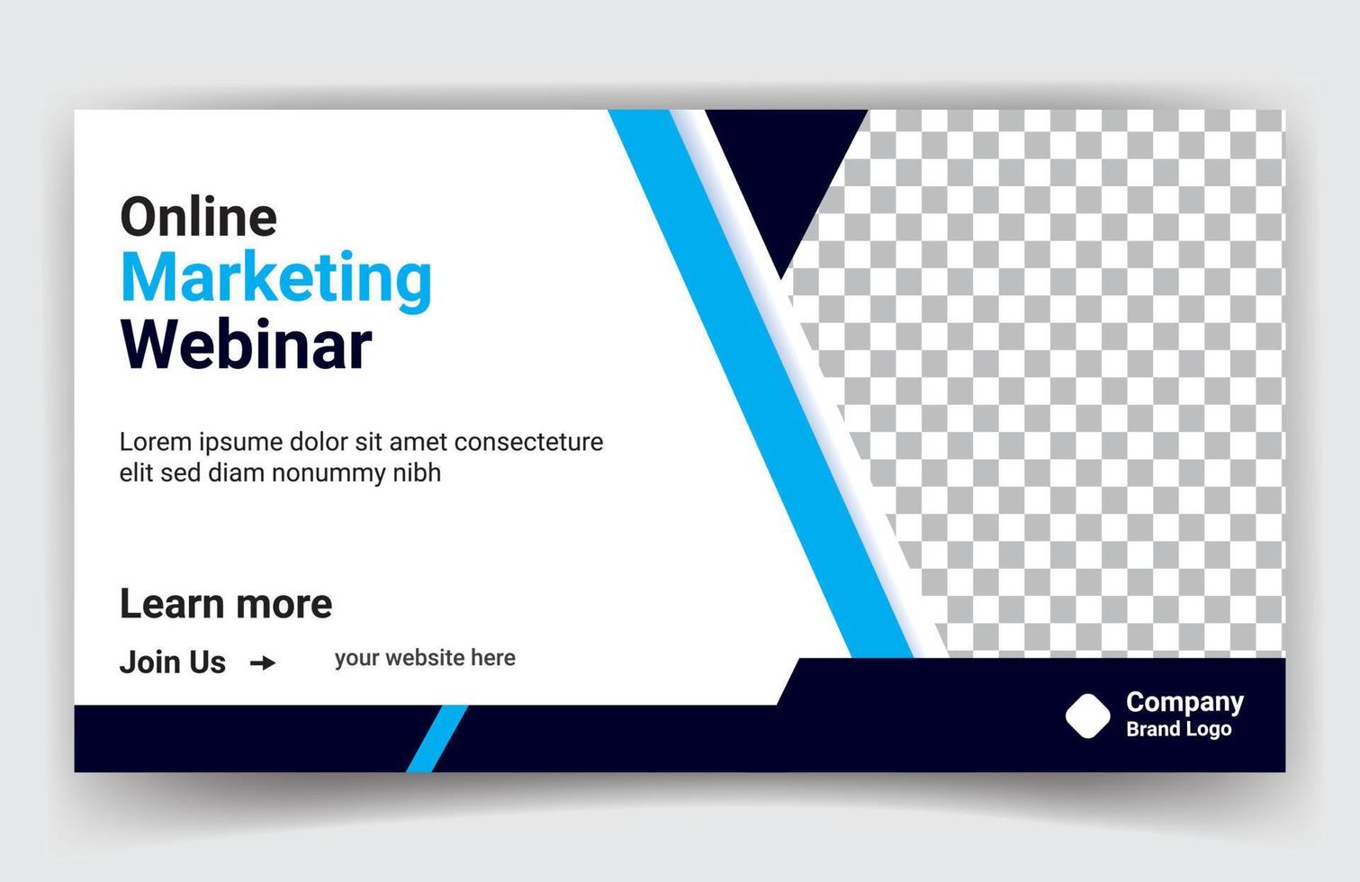 Online business web banner template design free vector