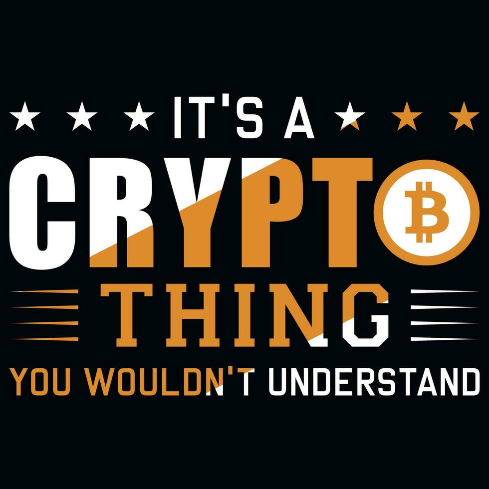 Crypto tshirt design vector