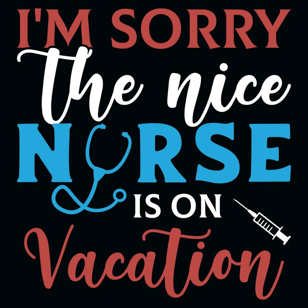 Nurse tshirt design vector