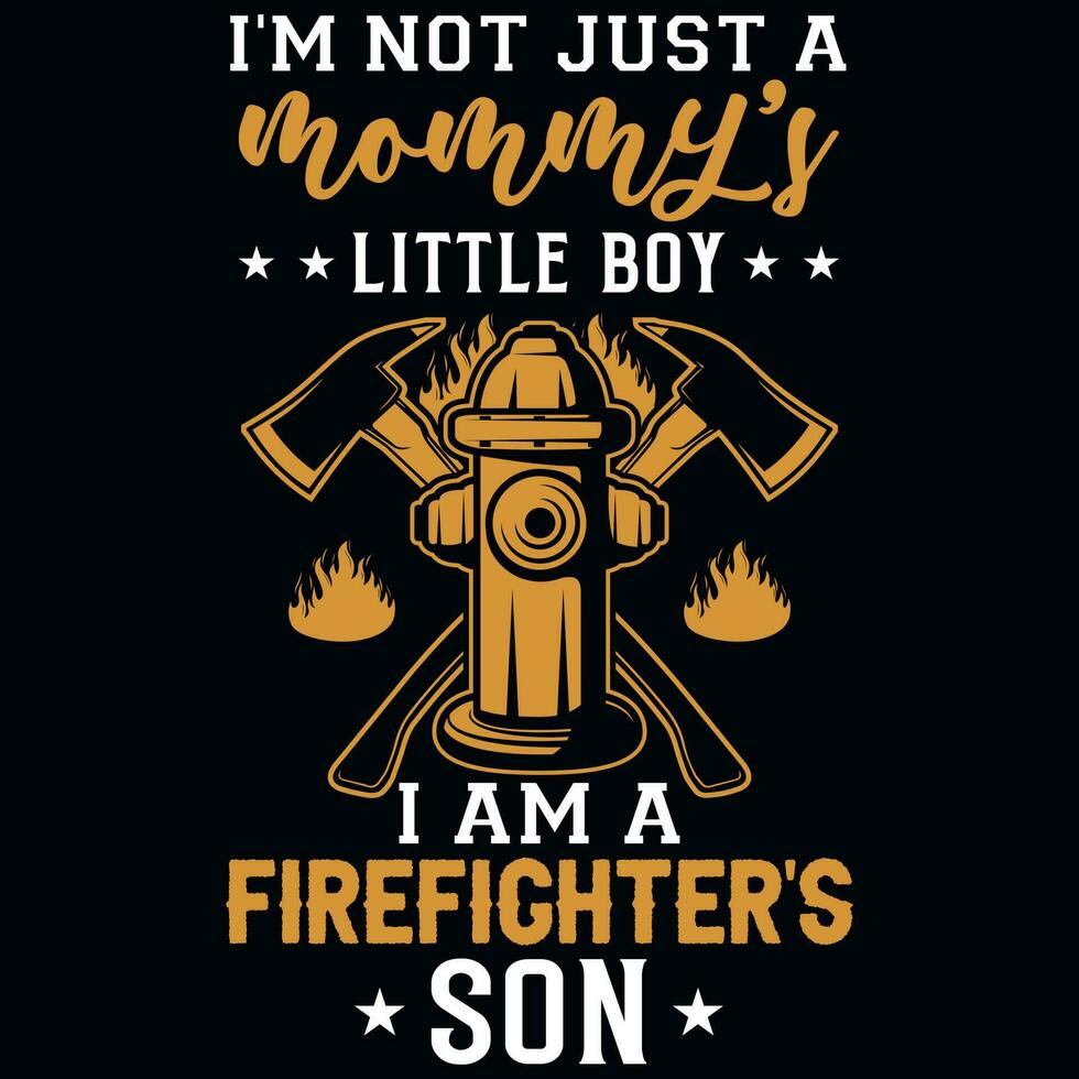 Firefighter graphics tshirt design vector