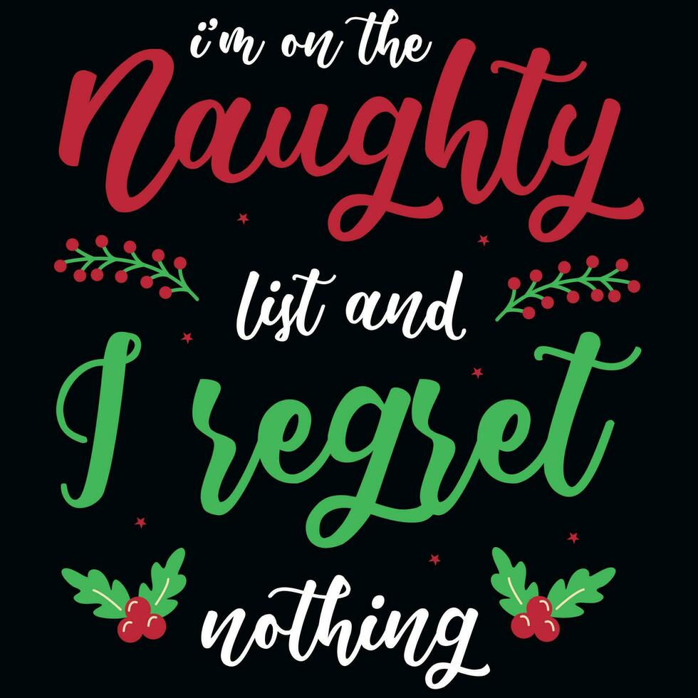 Christmas typography tshirt design vector