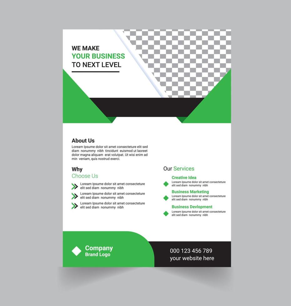 Modern business flyer template design free vector