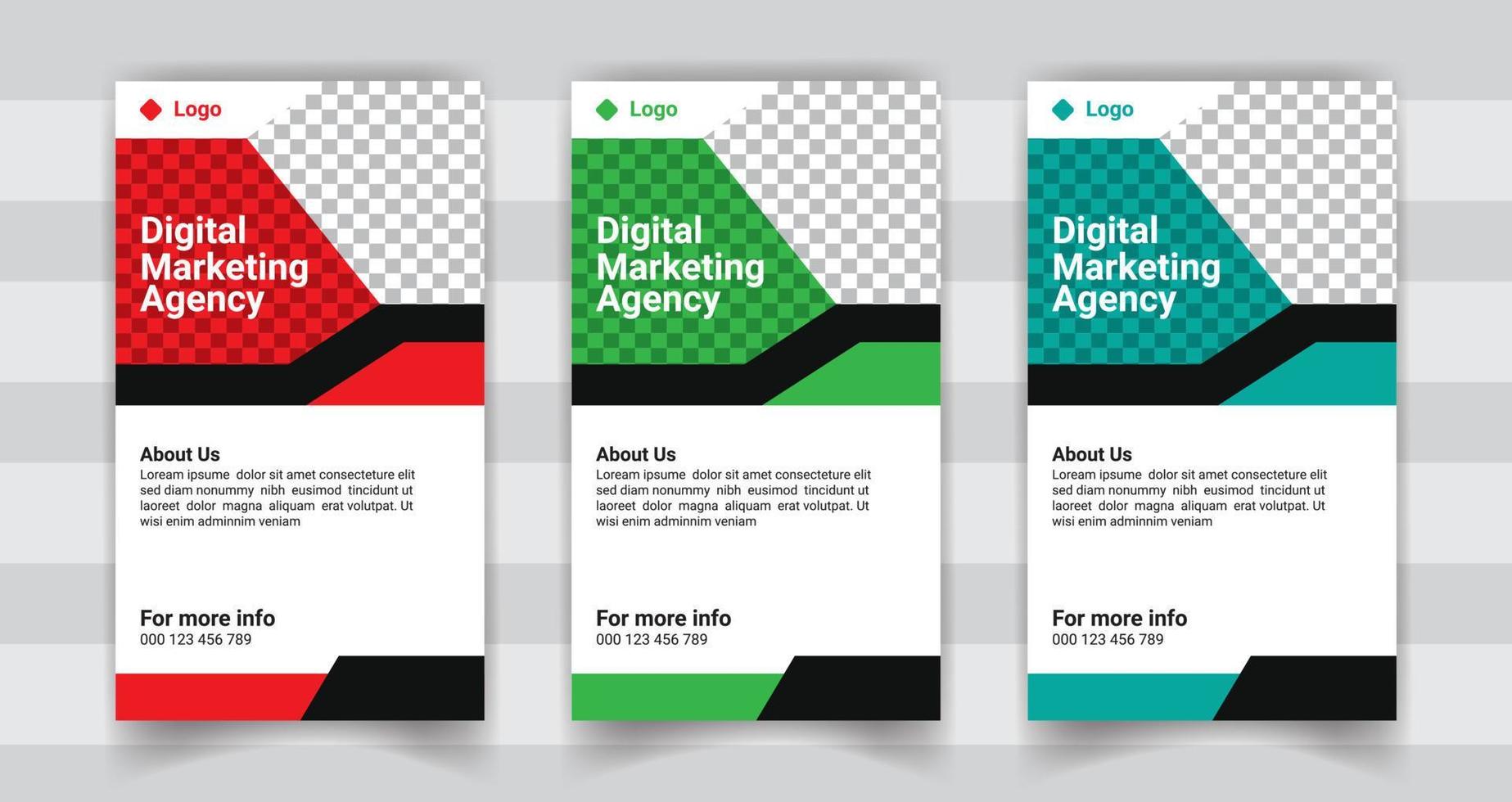 Digital marketing instasgram stories banner template design free vector