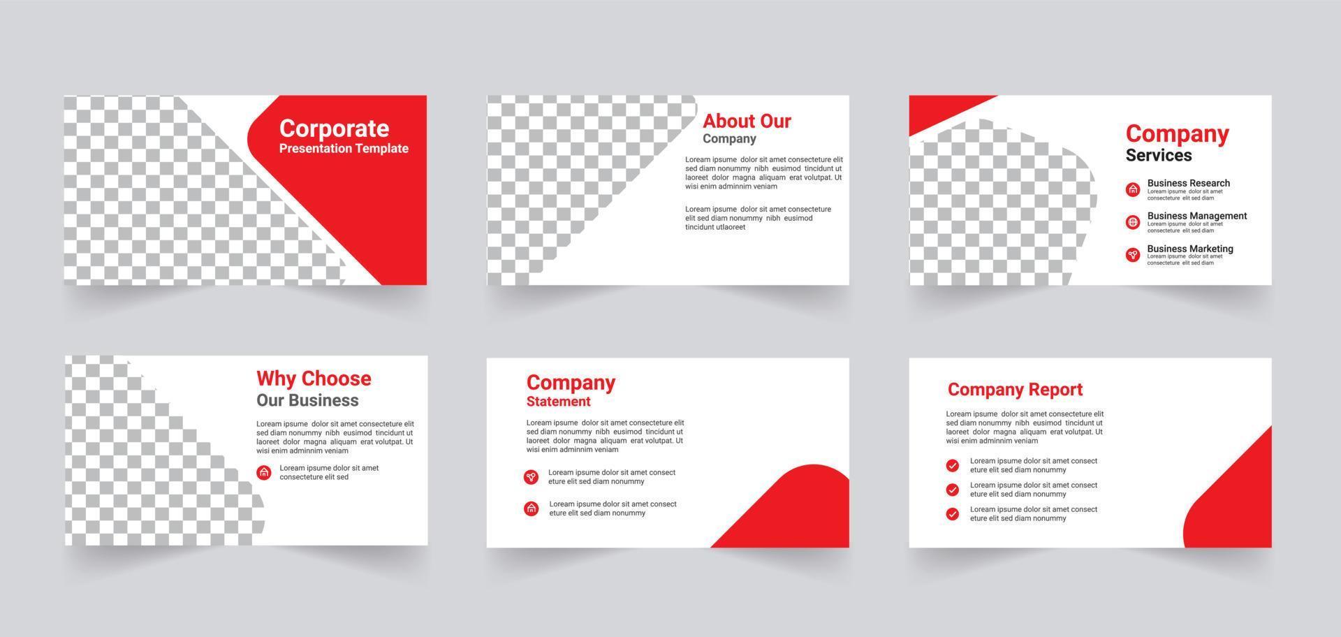 Corporate business presentation template design free vector