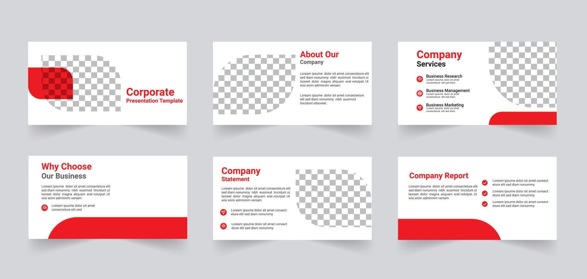 Corporate business presentation template design free vector