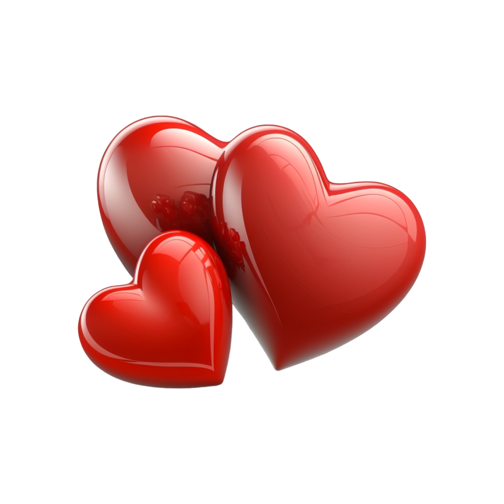Valentines Day 3d Stereo Love Red Hearts 22572598 PNG