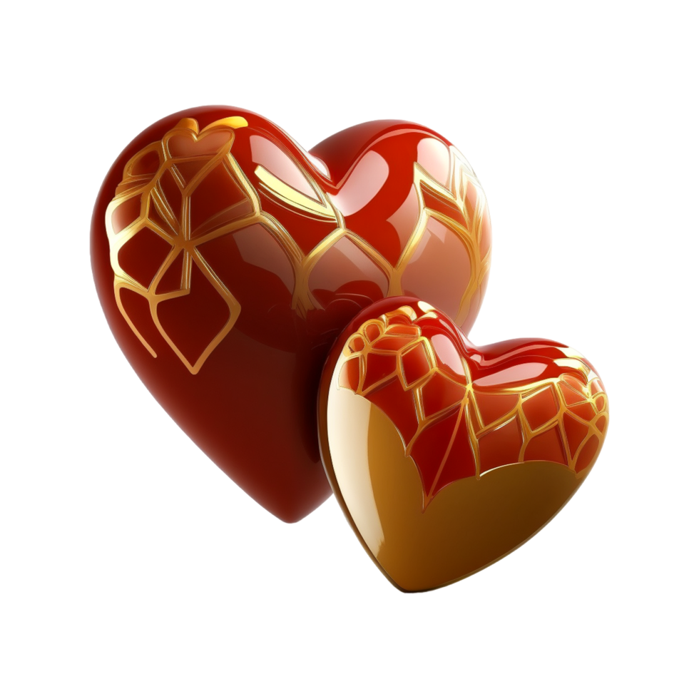 Valentines Day 3d Stereo Love Hearts png