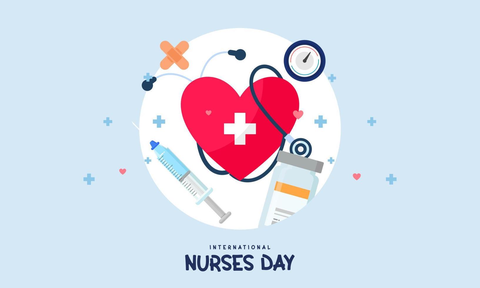 International nurses day background vector