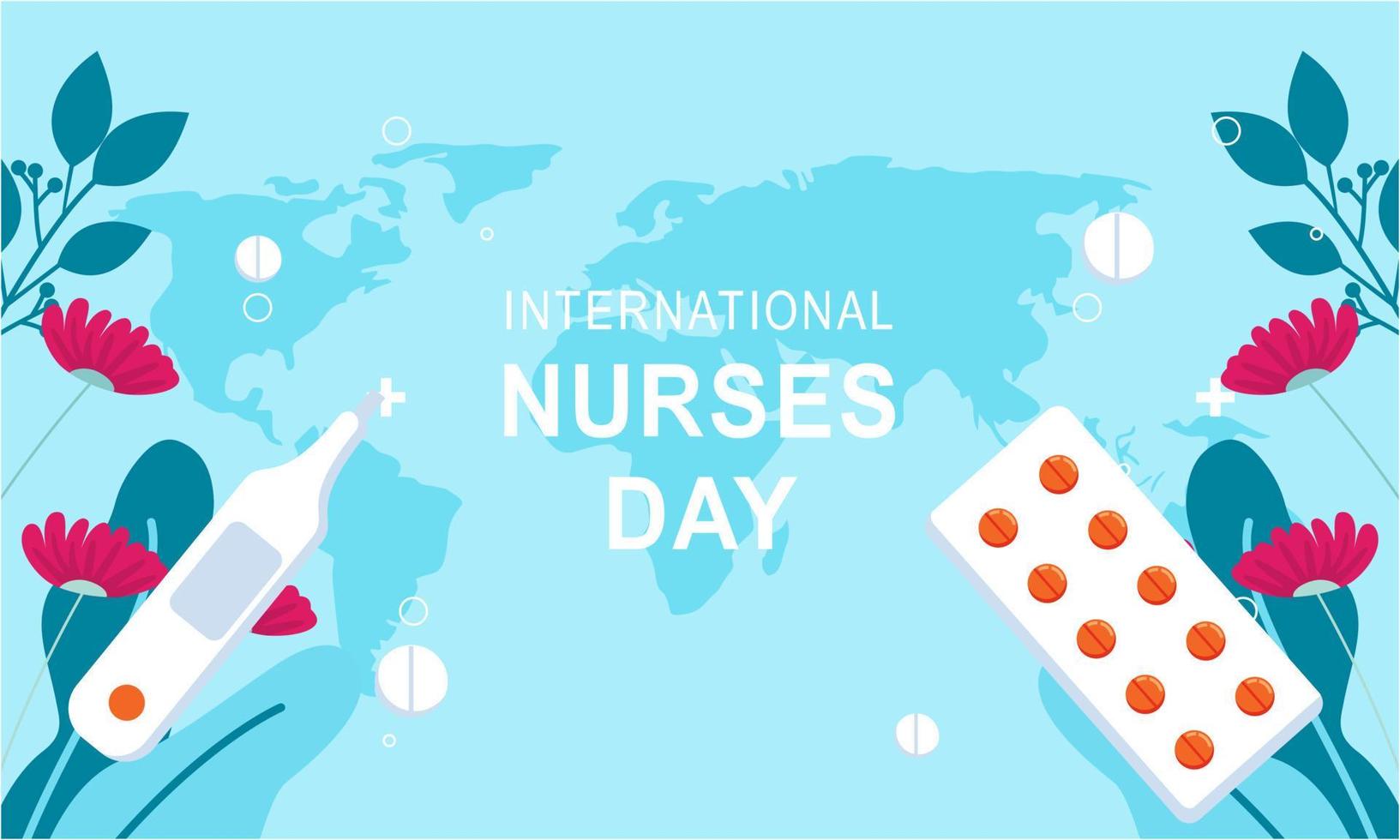 International nurses day background vector