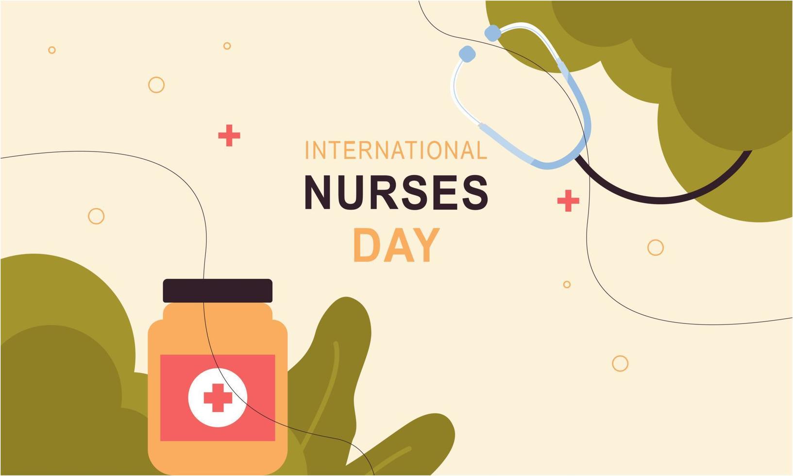 International nurses day background vector