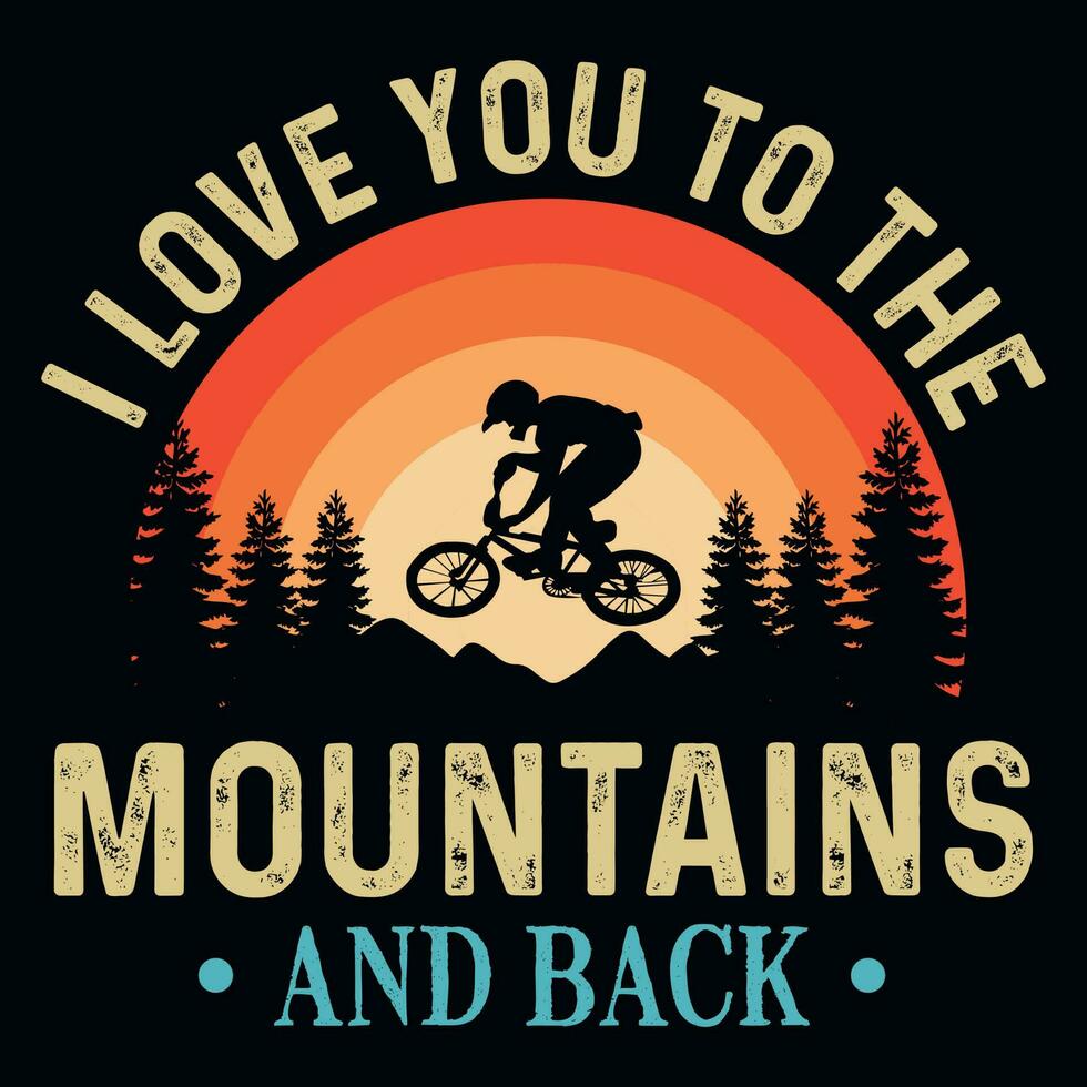 Mountain biking adventure graphics tshirt design vector